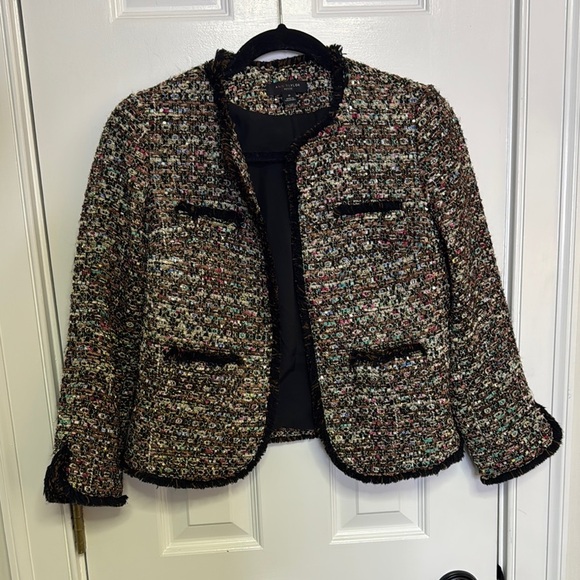 Ann Taylor Jackets & Blazers - Women's Multicolor Tweed Jacket